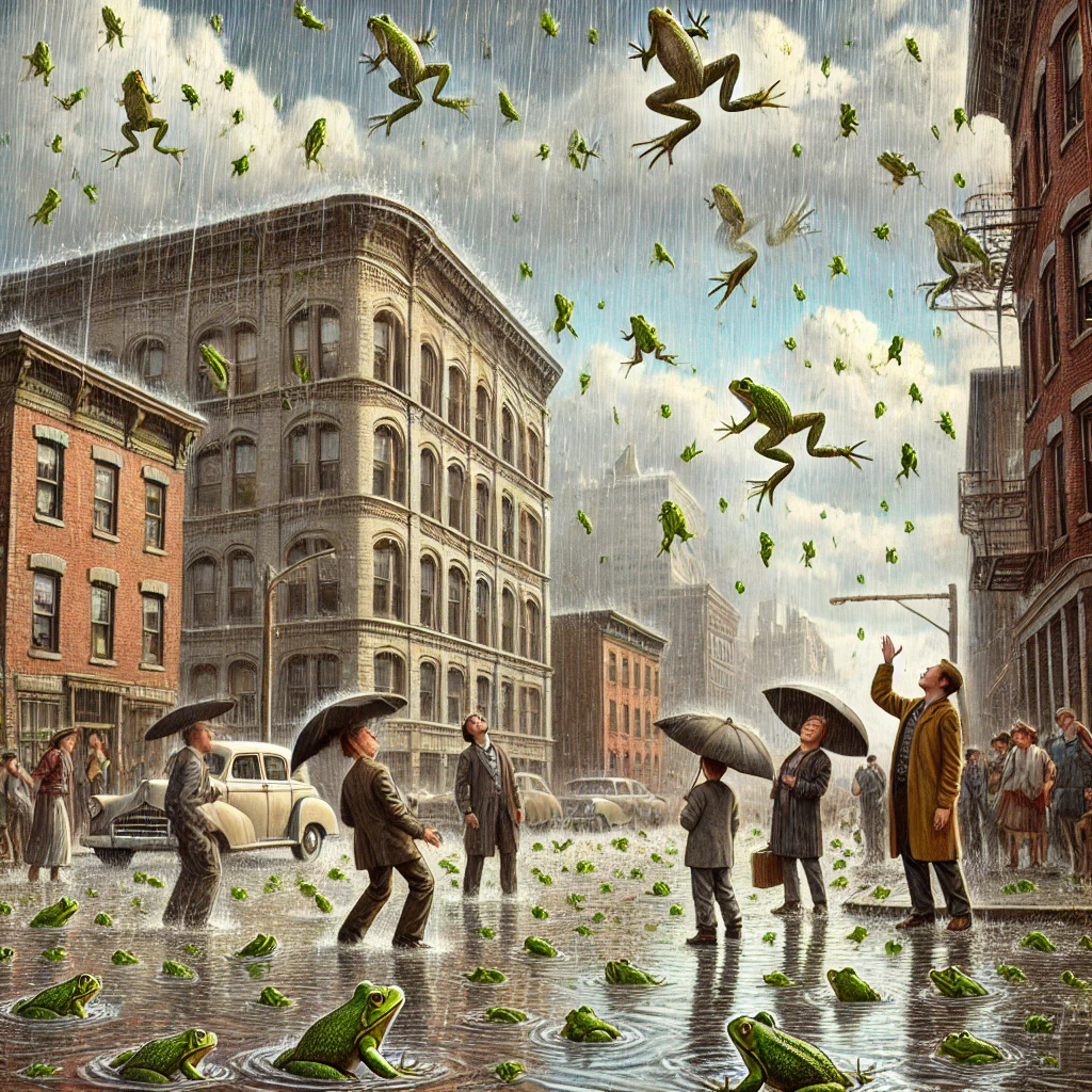 Frogs rain