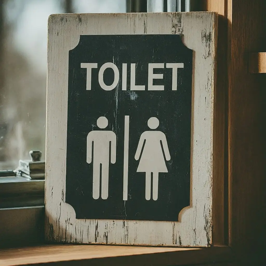 Toilet sign